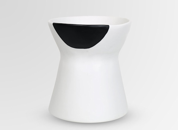 BOW VASE - BLACK DOT by Dinosaur Designs