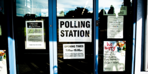 How will the general election result affect your business? Image showing a polling station.