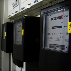 Prepay energy bill price cap rise Image of energy meters.