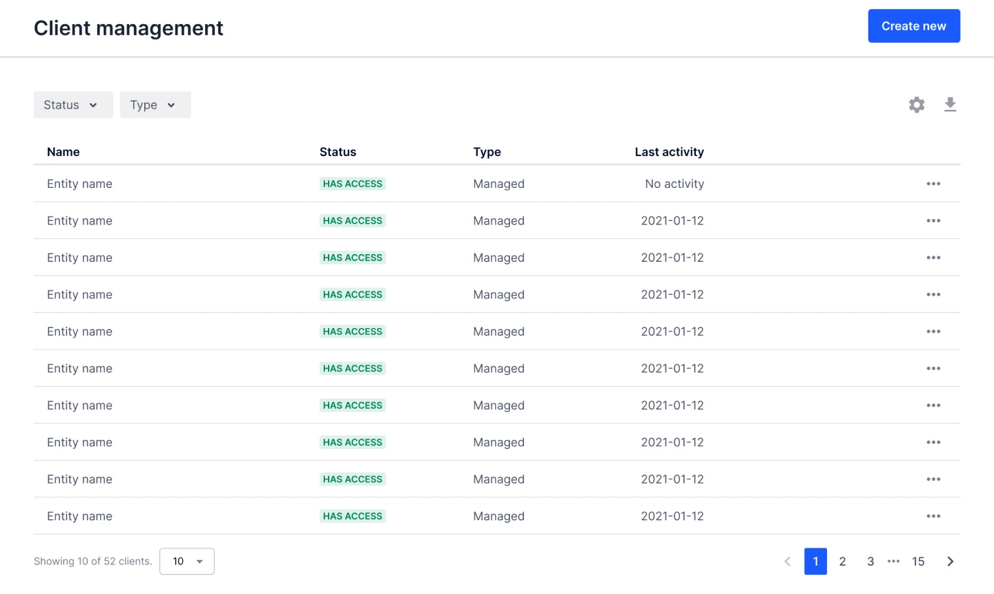 Staking > Payments > Product Features > Frictionless customer experience > Client management