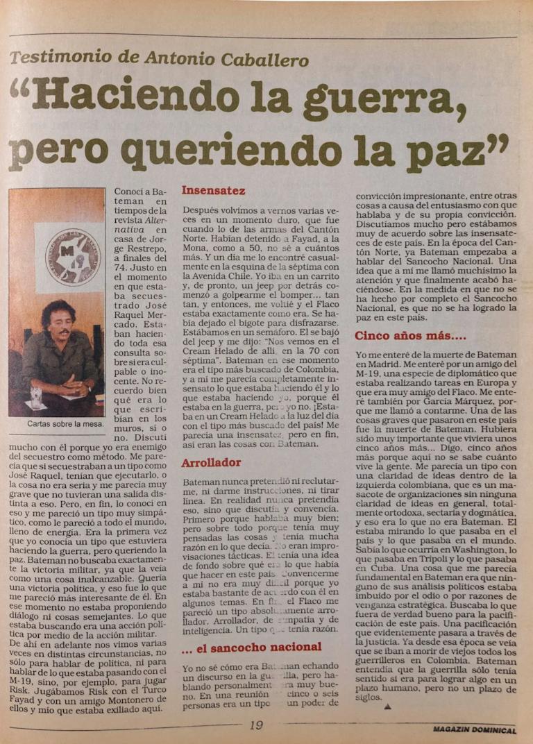 “Haciendo la guerra, pero queriendo la paz”