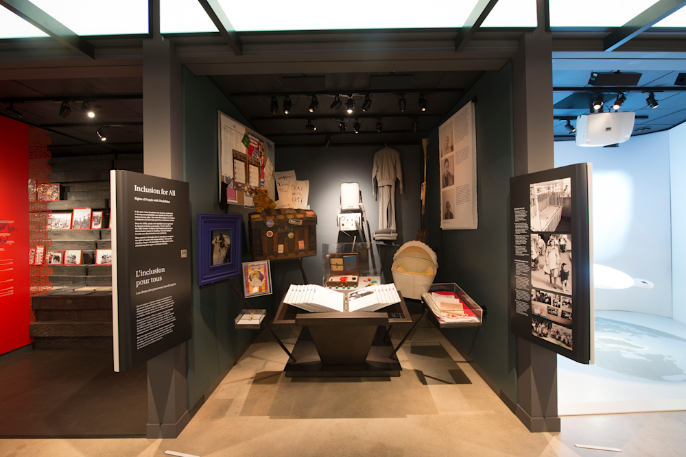 View of the Disability Rights exhibit niche.
