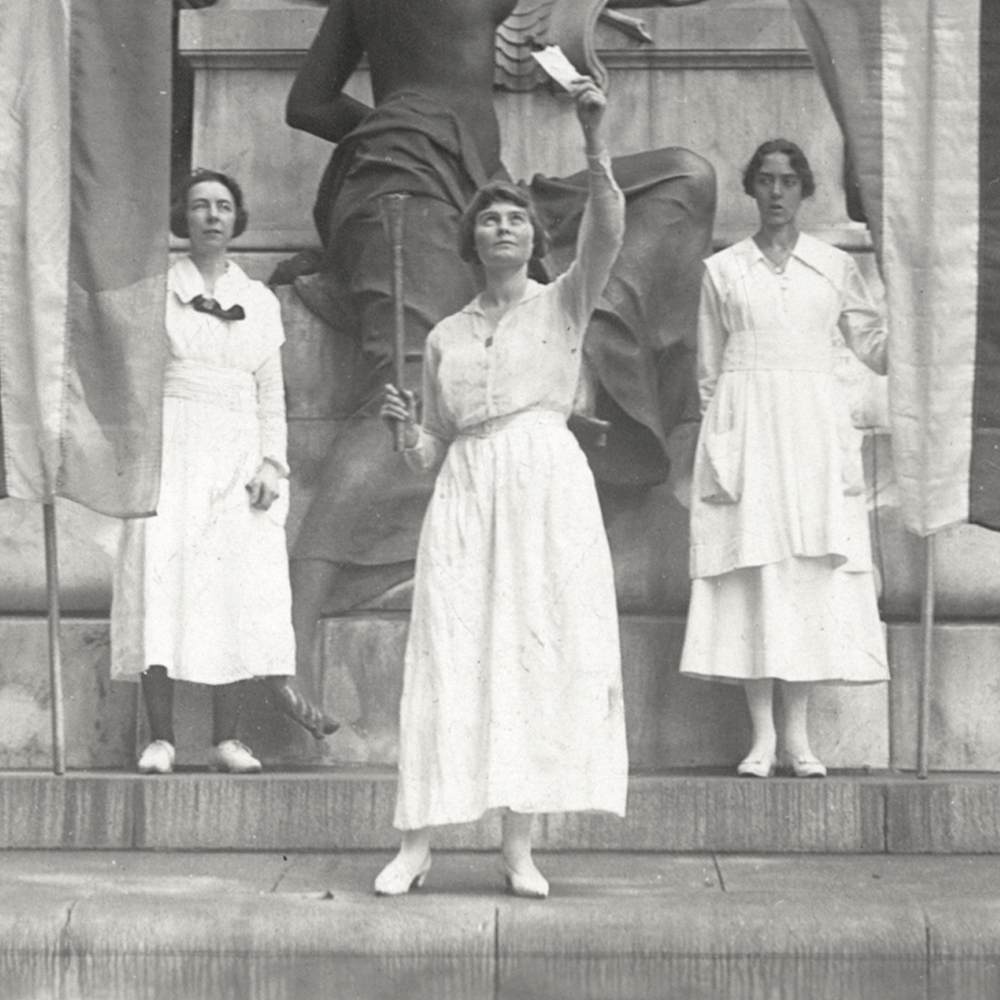 LOC AV1 Suffrage protestors burning a speech by President Wilson, 1918
