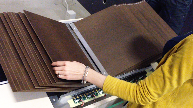 Testing the flip book prototype.