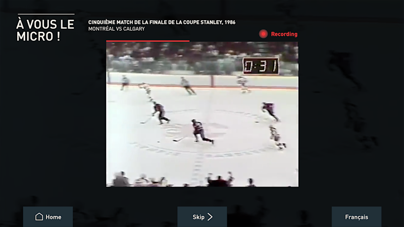 Screenshot of the Press Gallery recording screen in French.