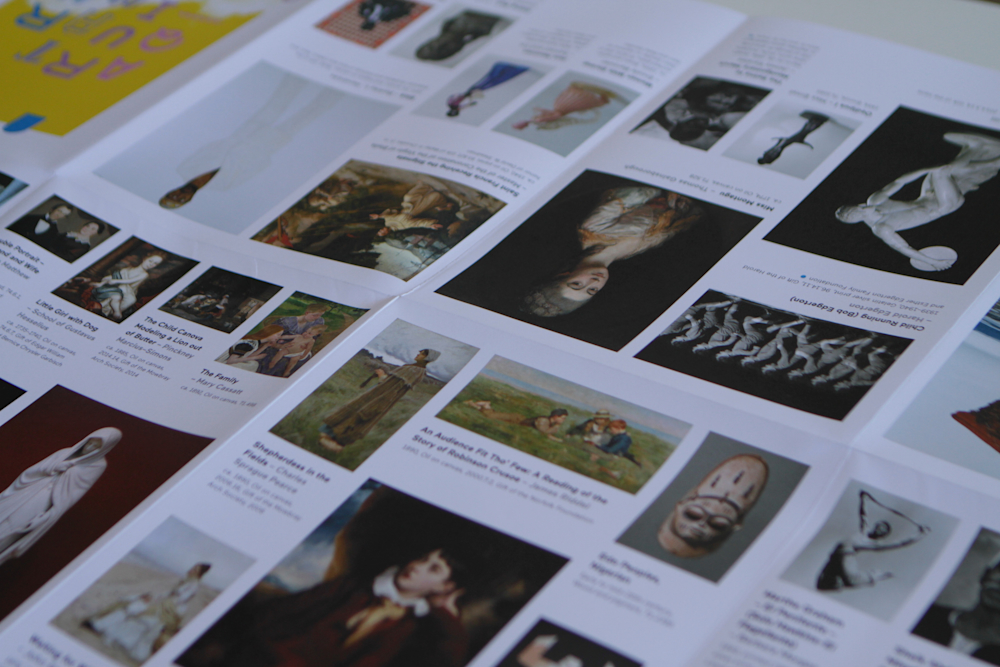 Closeup view of the Artquarium guide, detailing artwork information such as title and artist.