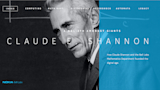 Screenshot of the Claude E. Shannon website homepage.