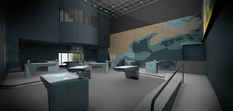 Architectural rendering of the LabVenture space.