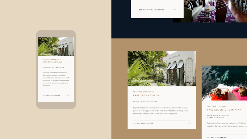 Comparison of the mobile and desktop content blocks.