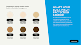 Screenshot from the Skin Tone kiosk looking at skin tones.