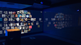 Interior of the Anomaly Room showing the Timeline application running.
