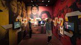 Visitors in the Women's Right's exhibit