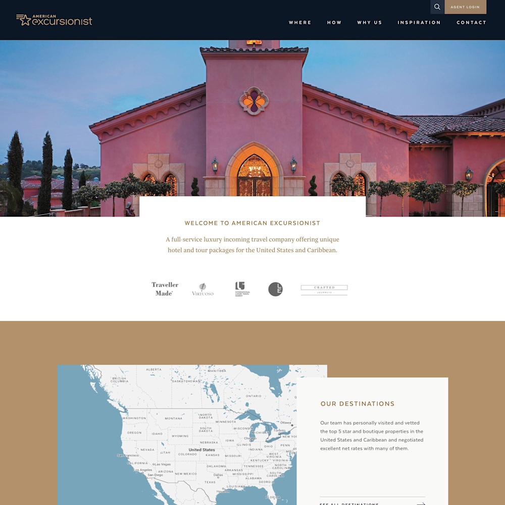 Detail of the Homepage.