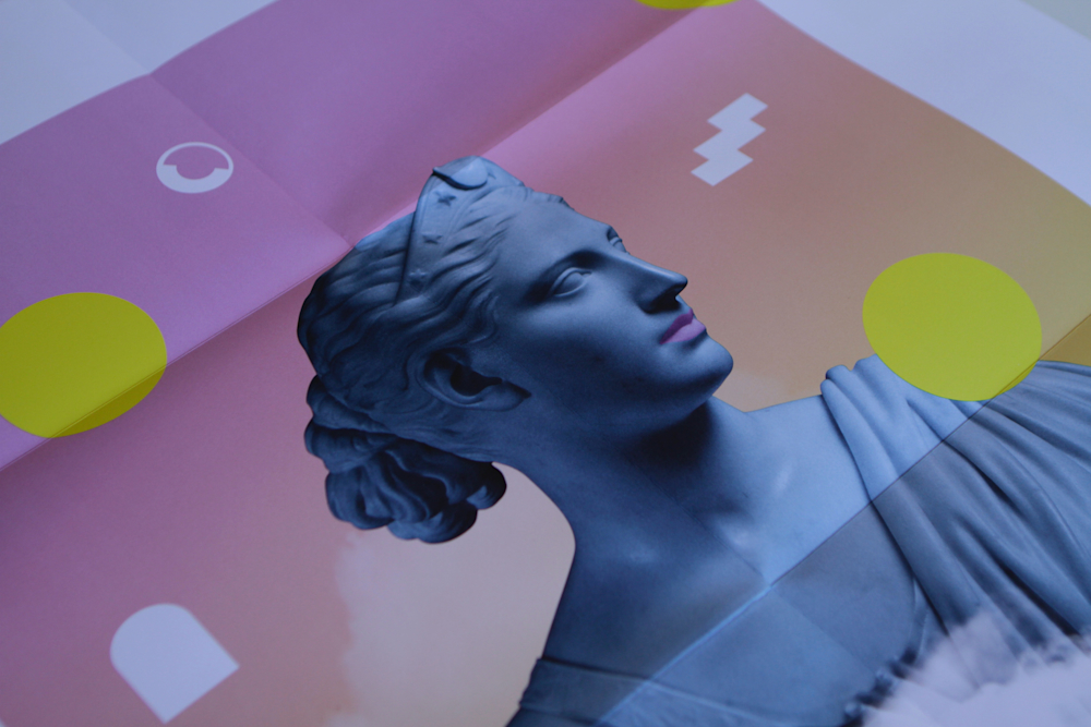 The 8-panel Artquarium guide unfolds into a 27x39" poster.