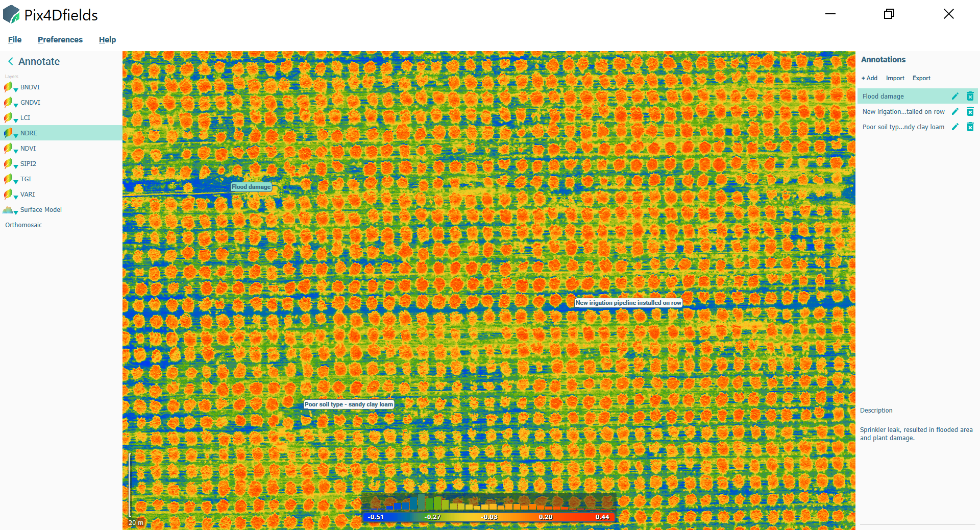 Pix4Dfields crop protection