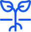A seed growing into a plant. Icon.
