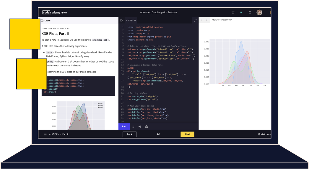 Preview of the Visualize Data with Python Skill Path
