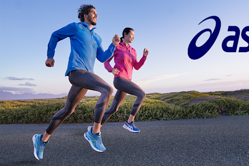 Runners wearing ASICS