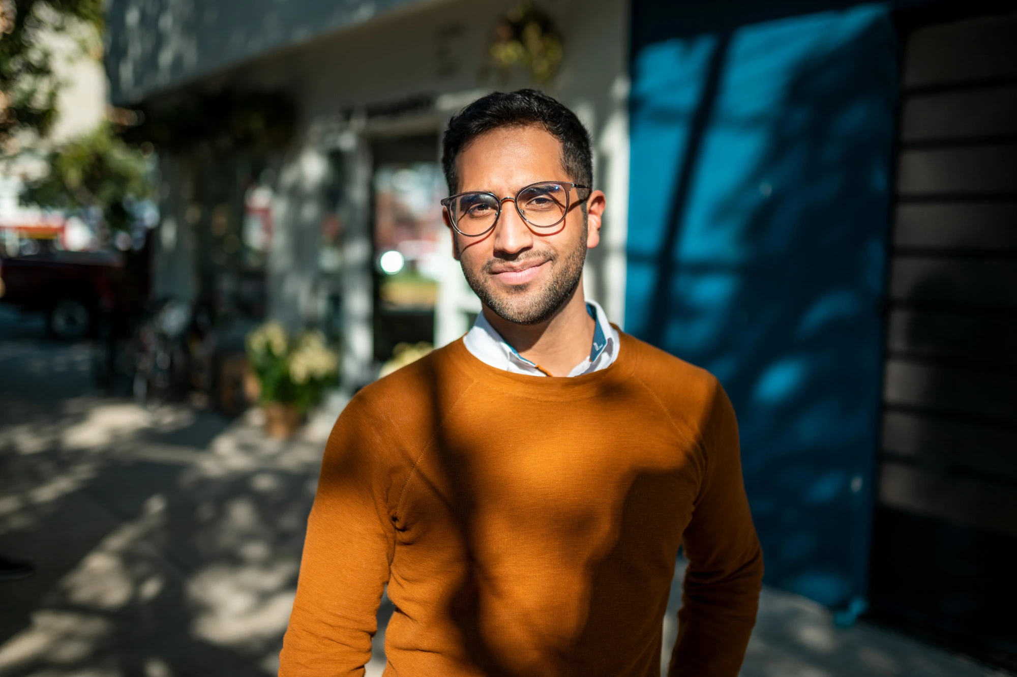 Guy Standing Outside In The Shade