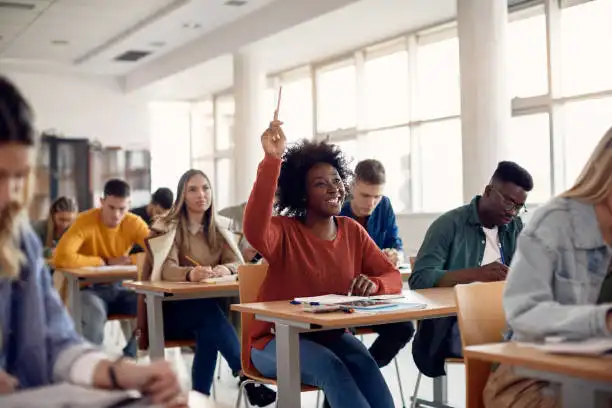 Students in a classroom.