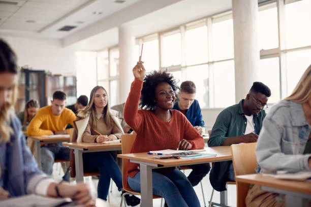 Students in a classroom.