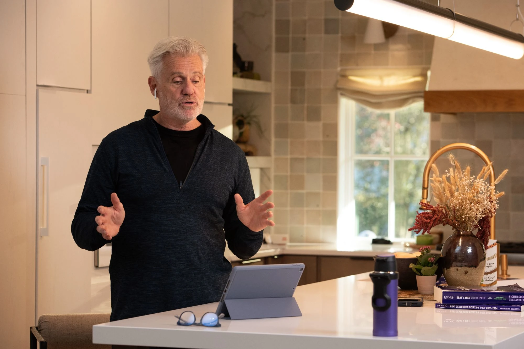 Our Kaplan Culture - Entrepreneurial Spirit - man at home in virtual meeting