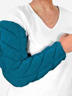 __Caresia garments are off-the-shelf bandage liners that simplify and enhance standard bandaging techniques. They eliminate all of the under layers of traditional bandaging, reducing your patients’ stress while saving you and your patient time.__
- Provides full arm coverage from the wrist to the axilla
- Designed to give clients the option of wearing a glove or gauntlet separately (combine with a Caresia Glove or Gauntlet for seemless coverage of the hand)
- Left / Right specific design improves contouring of the arm