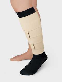 __ReadyWrap® is an off-the-shelf adjustable compression wrap for transitioning out of therapy into self-management during the daytime, nighttime, and high or low activity.__
- ReadyWrap adjustable compression wraps are the perfect alternative to elastic compression hosiery. And with standard size foot, calf, knee, and thigh units, you can get an off-the-shelf full-leg solution that offers a "custom" fit.