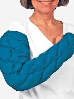 __Caresia garments are off-the-shelf bandage liners that simplify and enhance standard bandaging techniques. They eliminate all of the under layers of traditional bandaging, reducing your patients’ stress while saving you and your patient time.__
- Provides full arm coverage from the metacarpals to the axilla, and allows for individual finger wrapping
- Distal end comfortably cradles the hand
- Left / Right specific design improves contouring of the arm