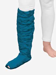 __Caresia garments are off-the-shelf bandage liners that simplify and enhance standard bandaging techniques. They eliminate all of the under layers of traditional bandaging, reducing your patients’ stress while saving you and your patient time.__
- Open toe style covers from the toes to the inferior patella
- Shapes to the unique contours of the foot to provide greater flexibility
- Large variety of sizes accommodates your clients' needs
- Combine with a Caresia™ Thigh for full leg coverage