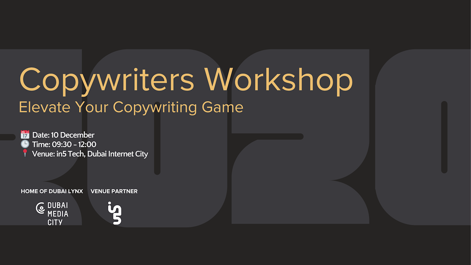 Dubai Lynx Copywriters Workshop