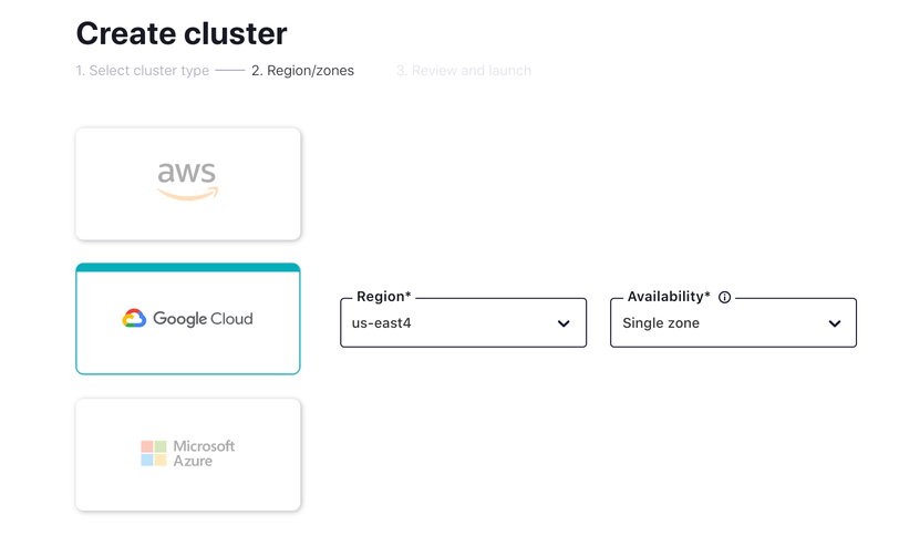 create-cluster-step-two