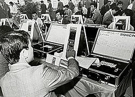 Programming demonstration at SYSMAC fair