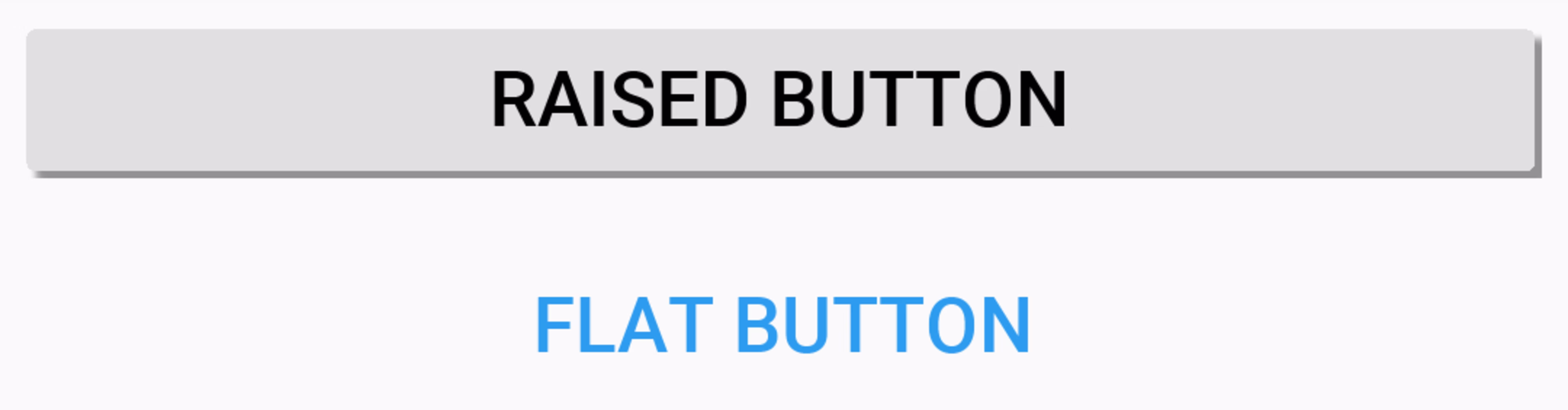 An example of a flat design button vs. a raised button.