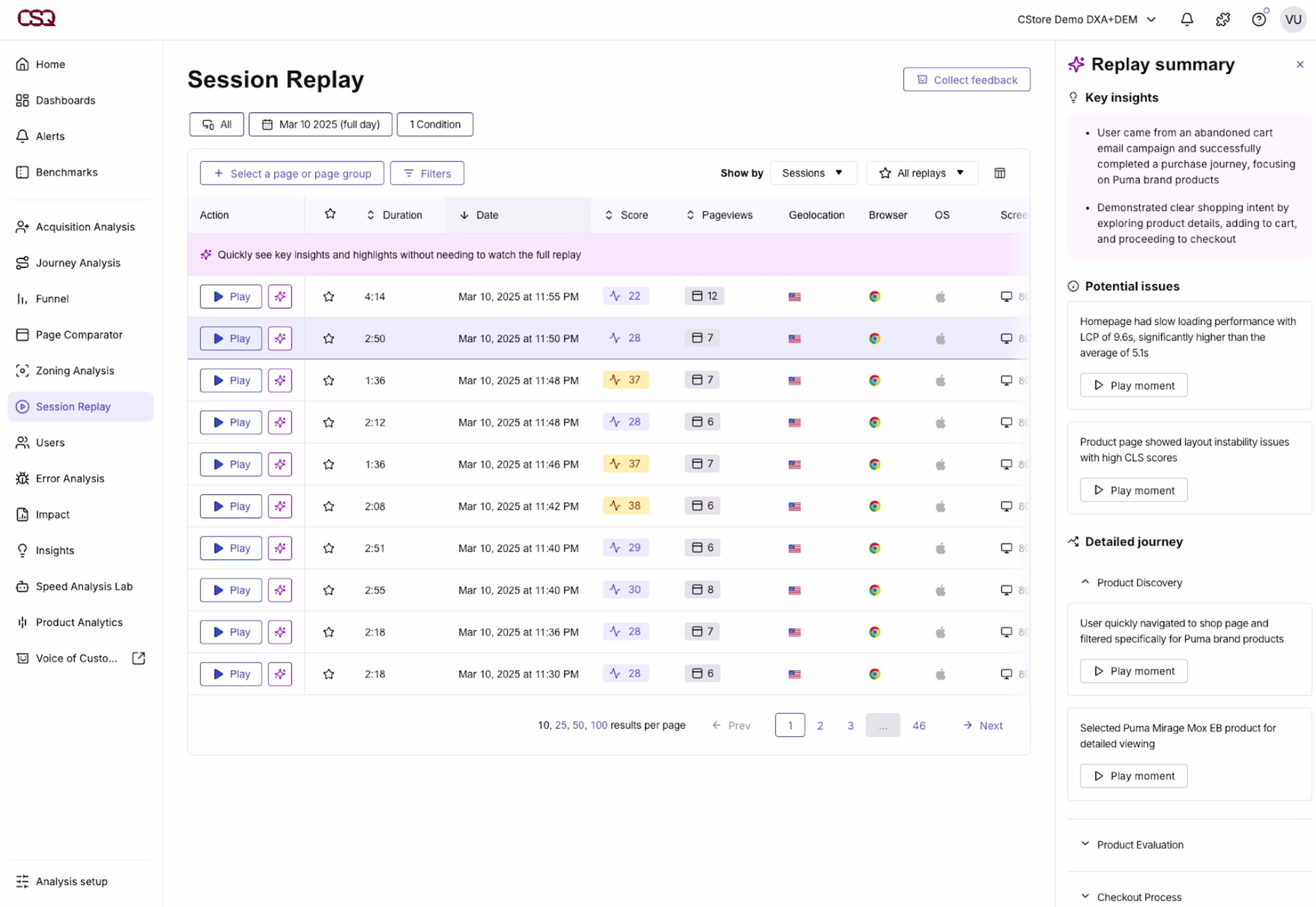 Session Replay Summaries