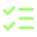 List Checks Icon - Green