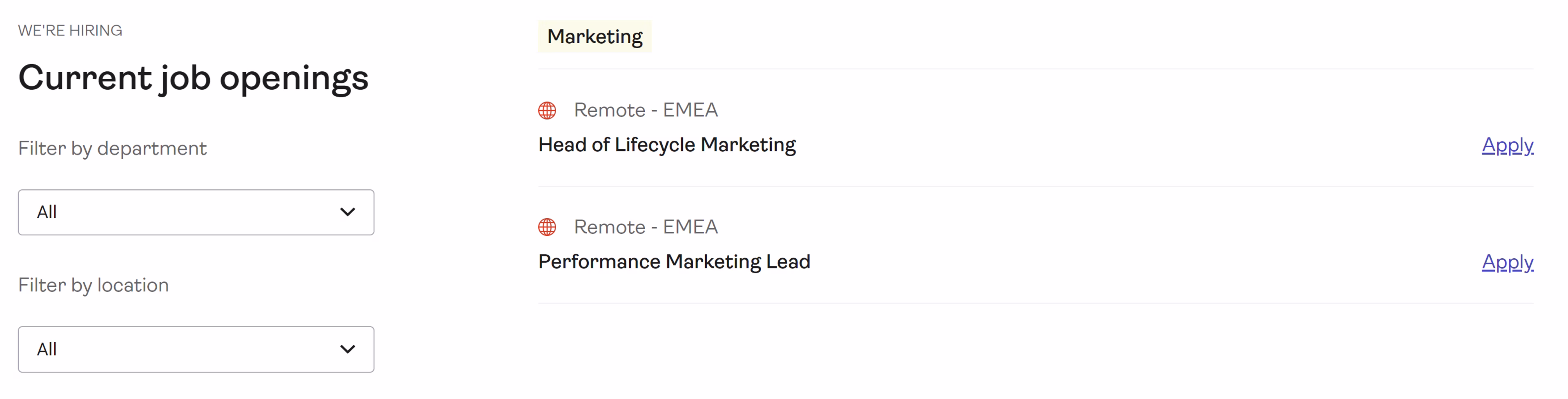 Careers - job openings