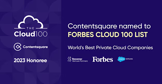 Contentsquare Honored in 2023 Forbes Cloud 100 List — Cover Image