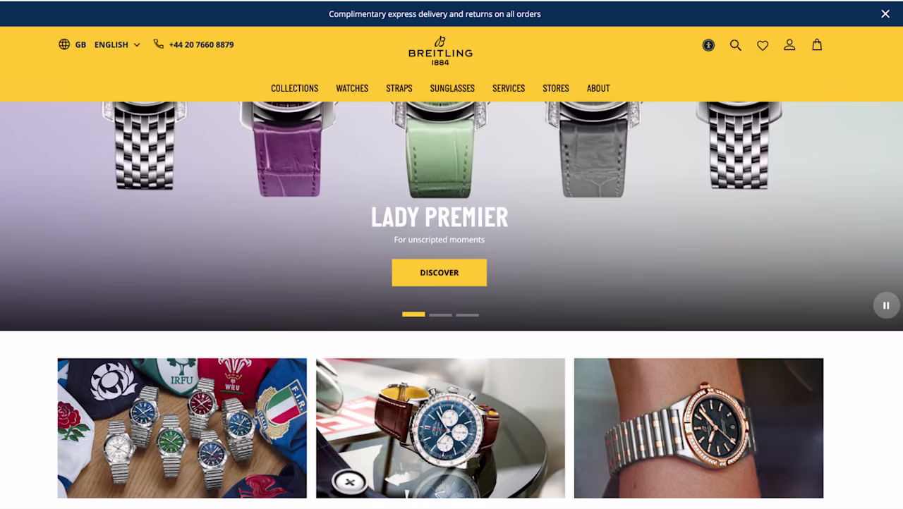 Asset — Customer story — Breitling homepage