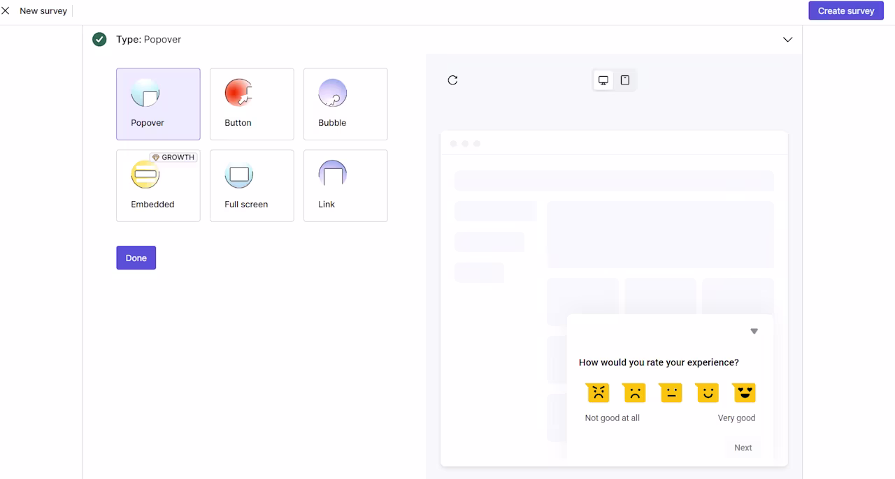 Customize surveys