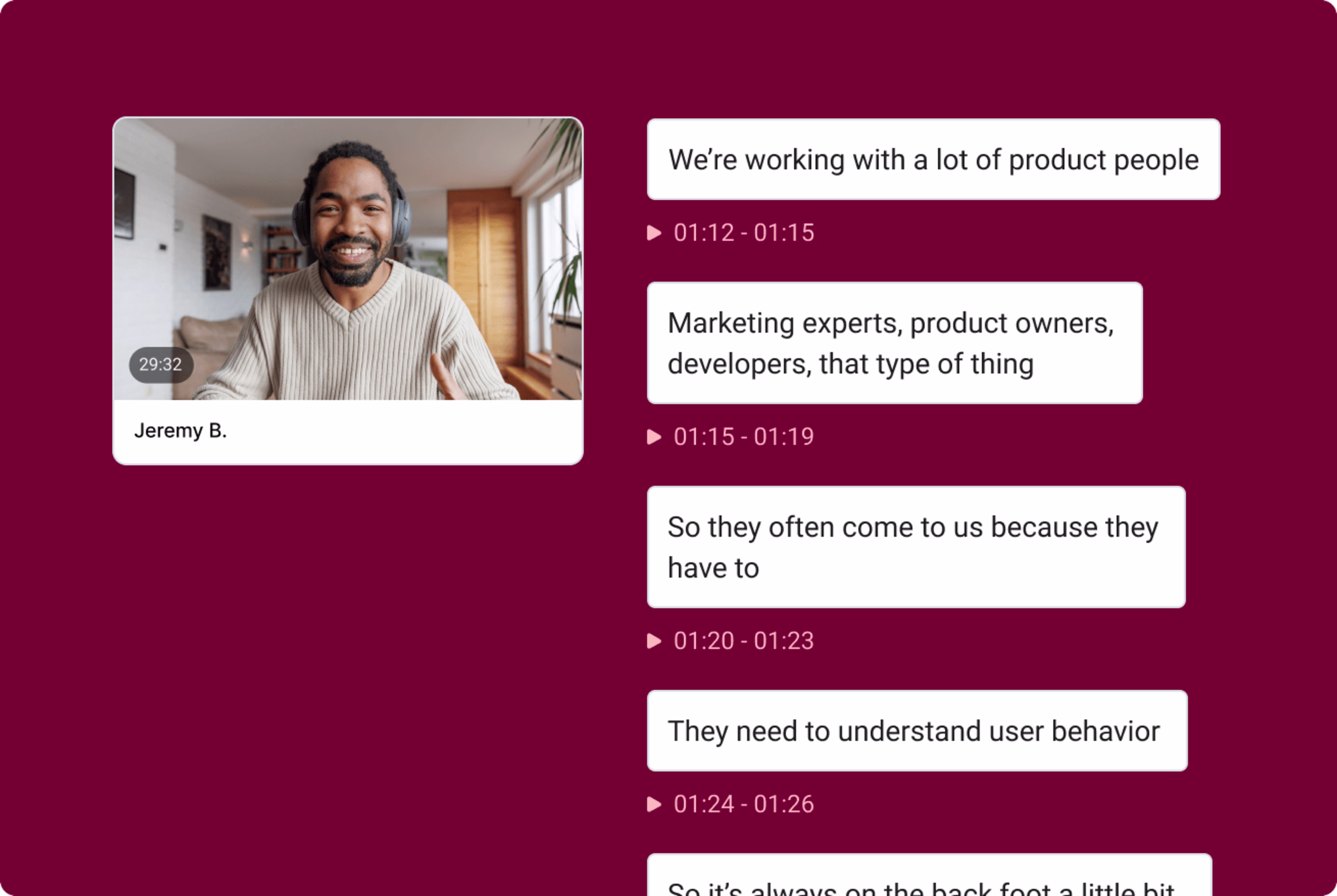 Visual - interview transcripts