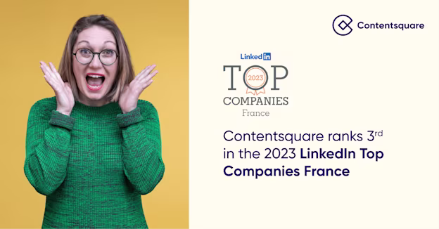 Contentsquare, 3ème du classement LinkedIn Top Companies France 2023 — Cover Image