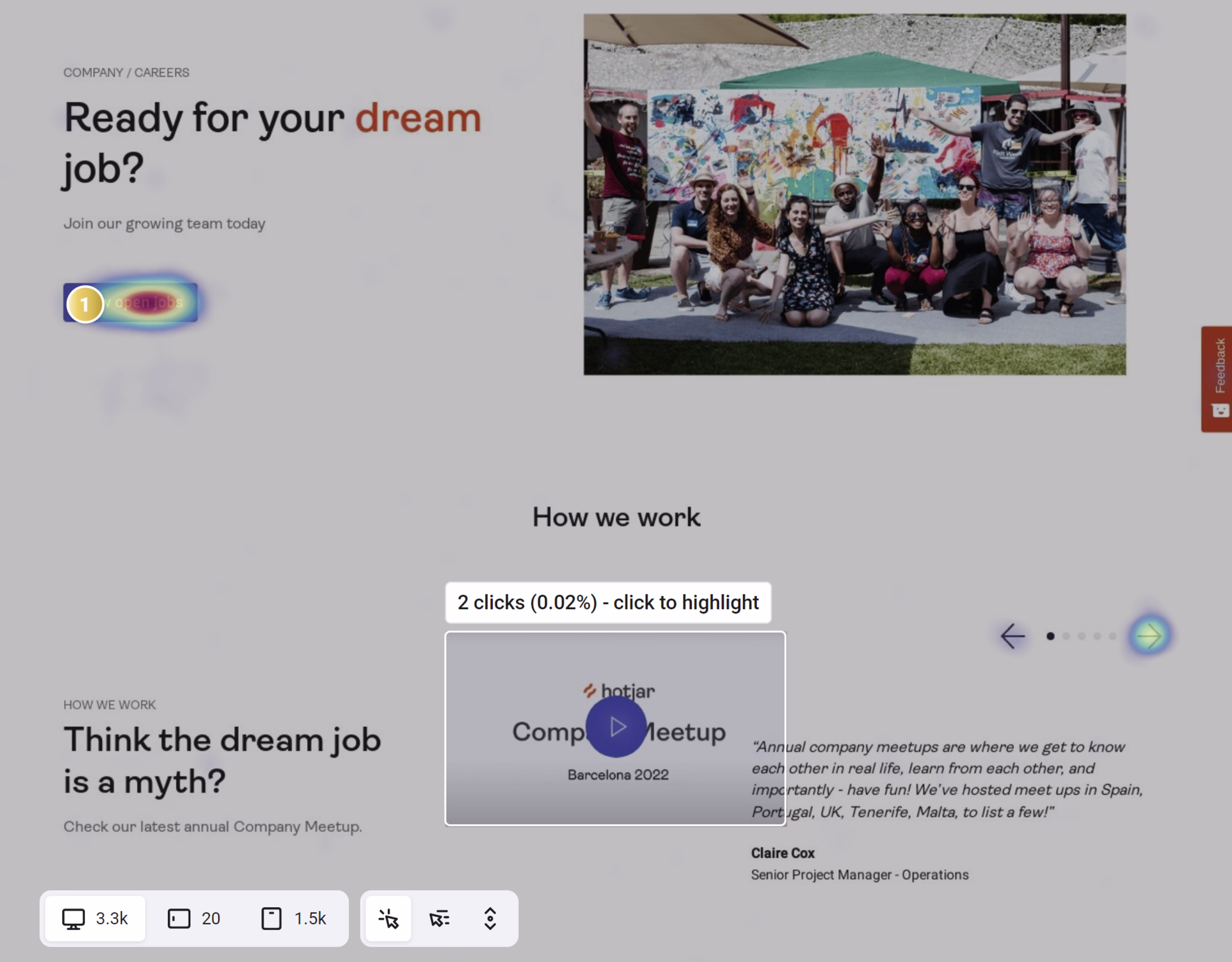 Click map example (Careers page)