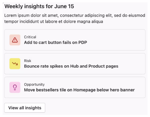 Microsoft Team - Weekly insights