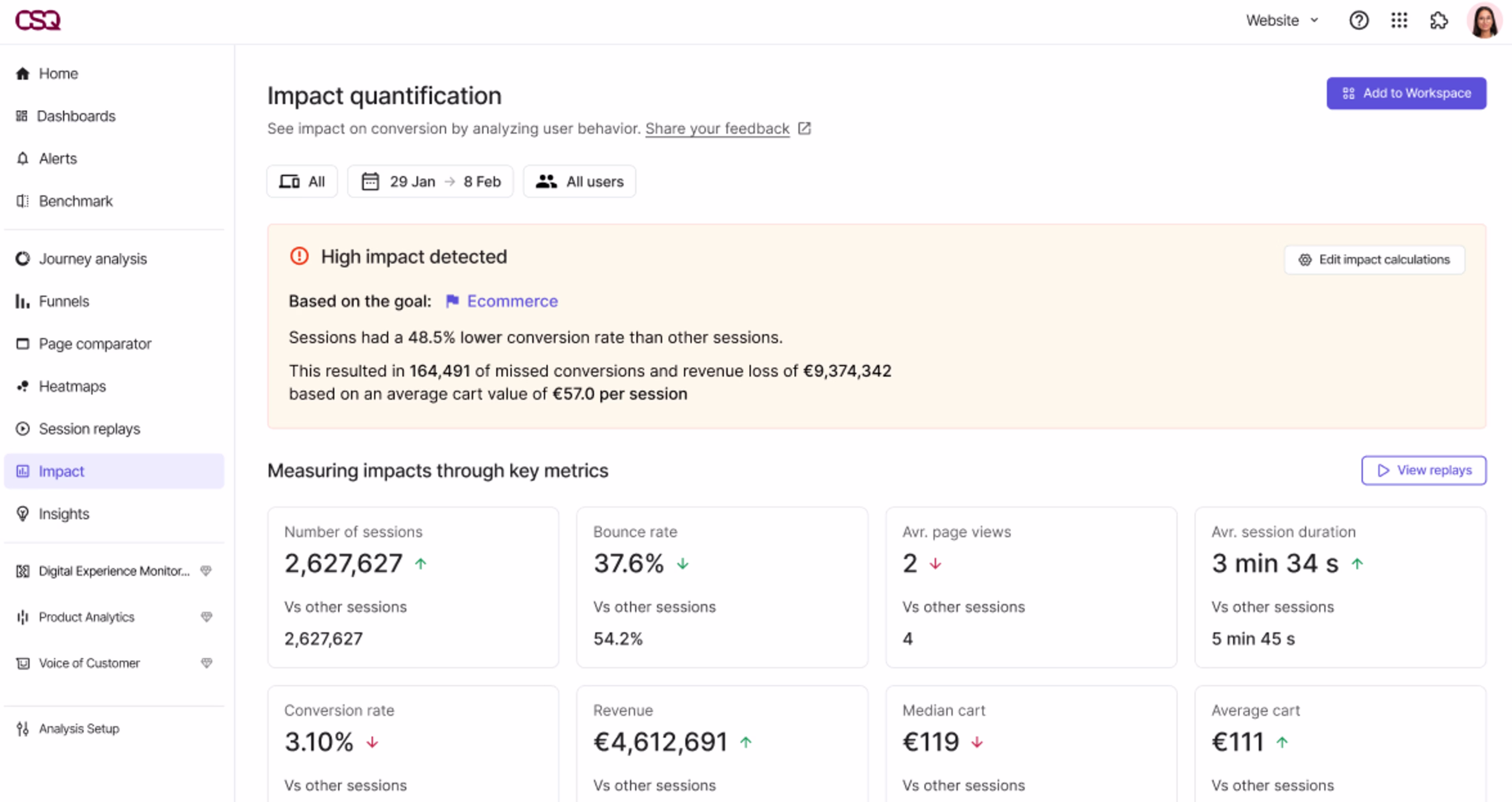 Visual -> impact qualification