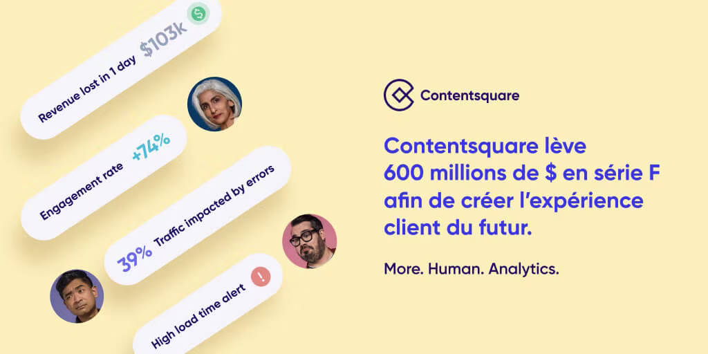Contentsquare annonce une levée de fonds de 600 millions de dollars menée par Sixth Street — Cover Image