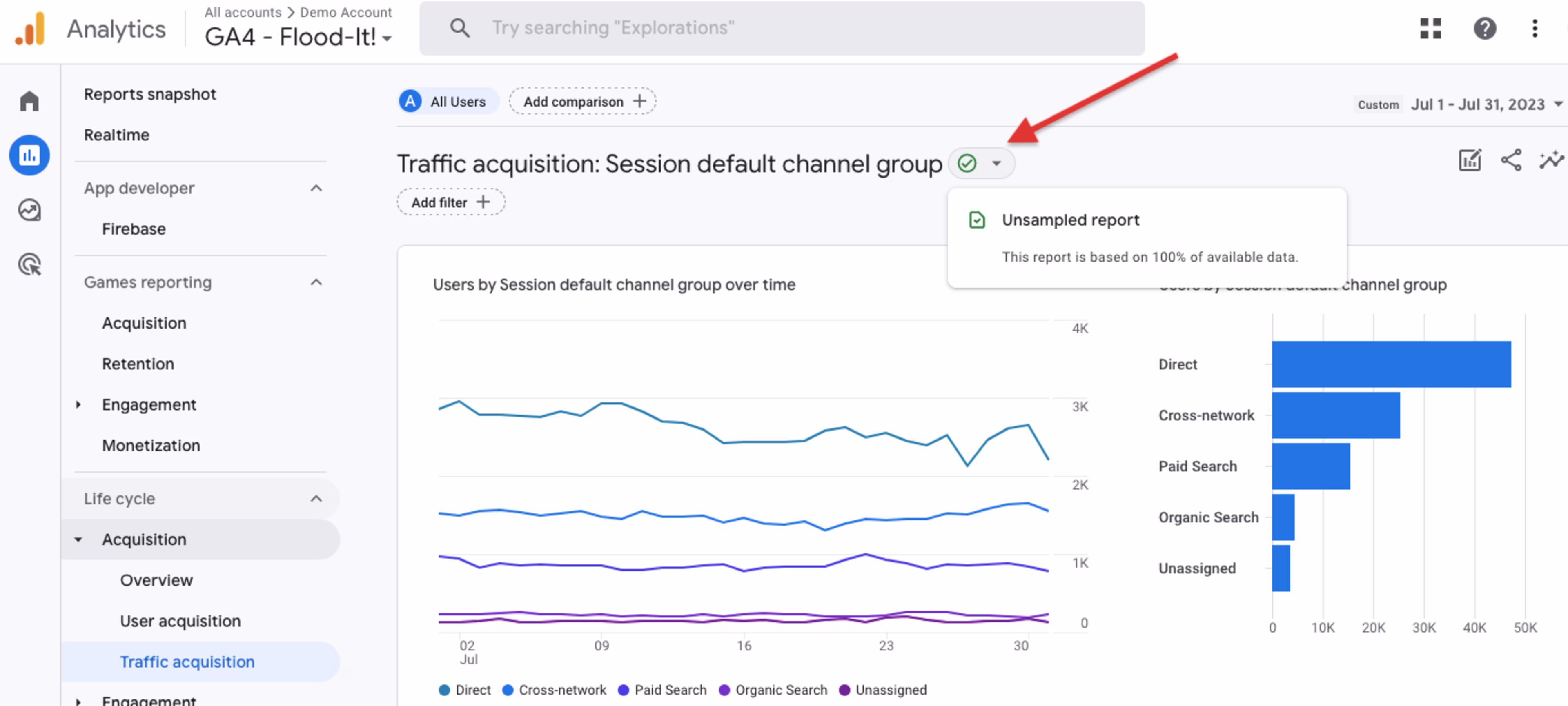 check-google-analytics-for-sampling