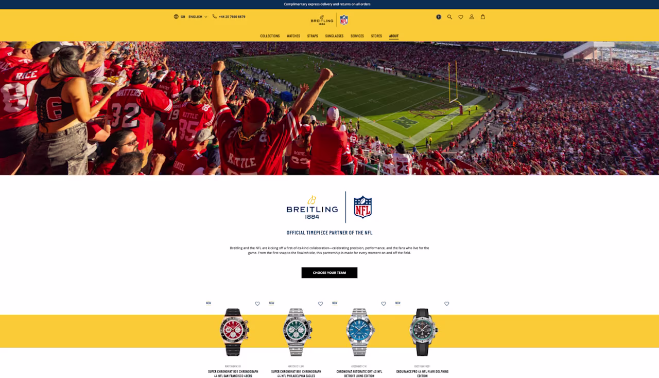 Asset - Customer story - Breitling NFL
