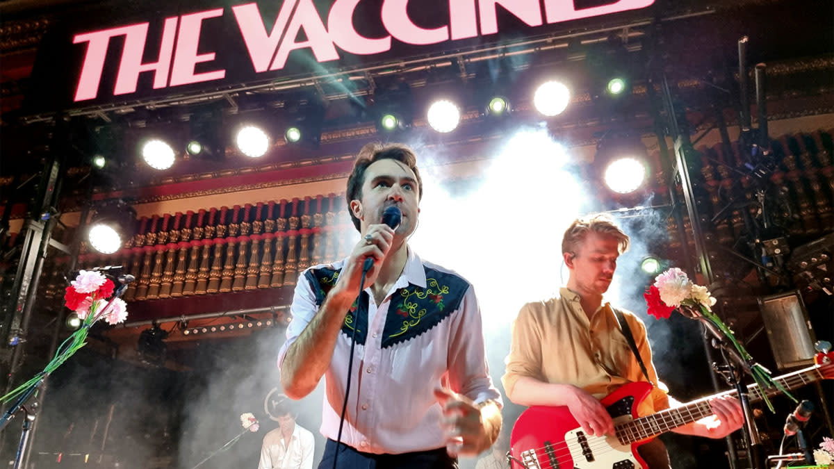 The Vaccines vorig jaar op een festivalpodium.