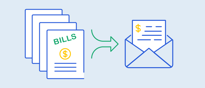 Consolidating multiple bills into a single statement.